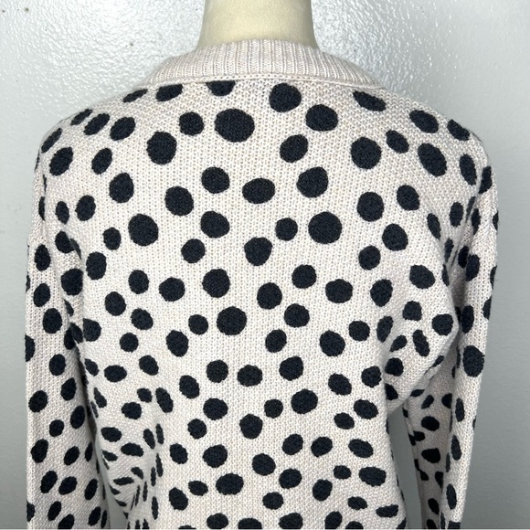MADEWELL Leopard Dot Wool Blend Pullover Sweater Flare Sleeve Size XS NWT - Picture 8 of 14